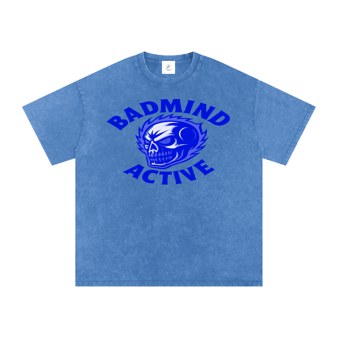 FZ Unisex Acid Wash Badmind Oversize Tee