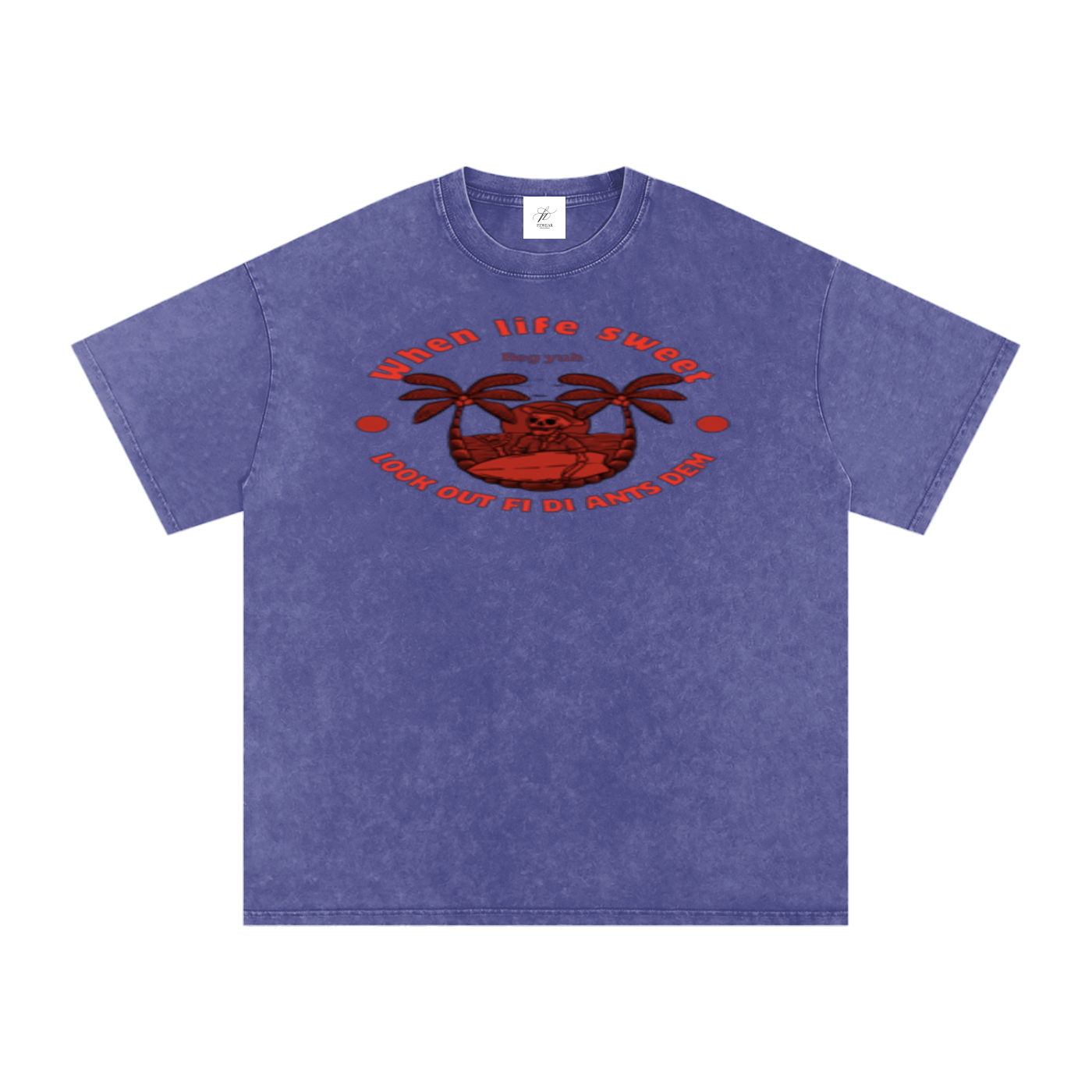 FZ Unisex Snow Washed Oversized Cotton Tee