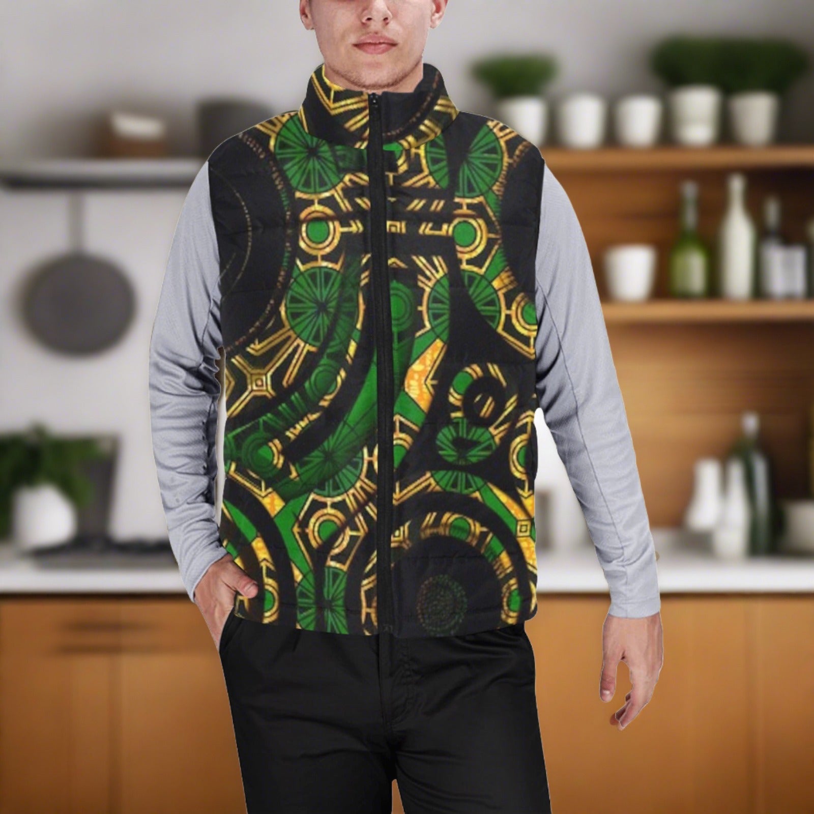 FZ MEN'S AFRICAN PRINT PUFF JACKET - FZwear