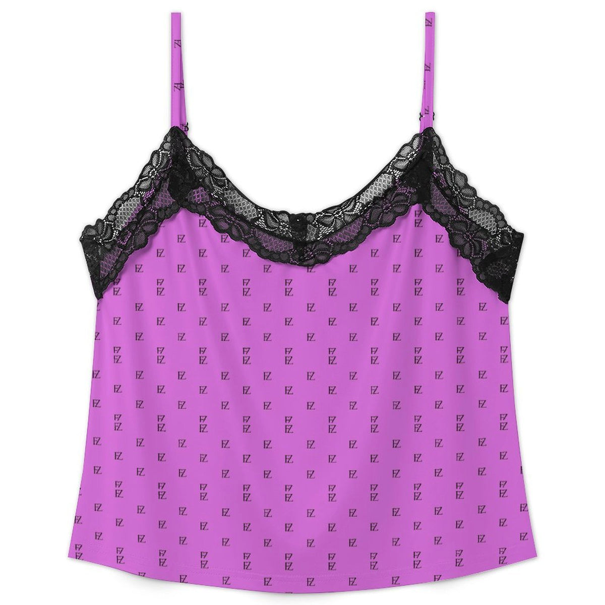 Custom Women Lace V Neck Spaghetti Strap Camisole Shorts Pajama Set