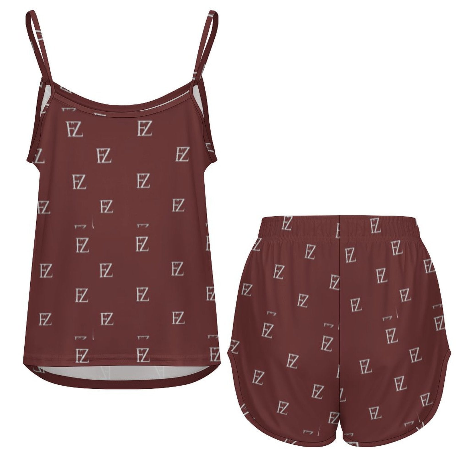 FZ Women's Spaghetti Strap Shorts Pajama Suit