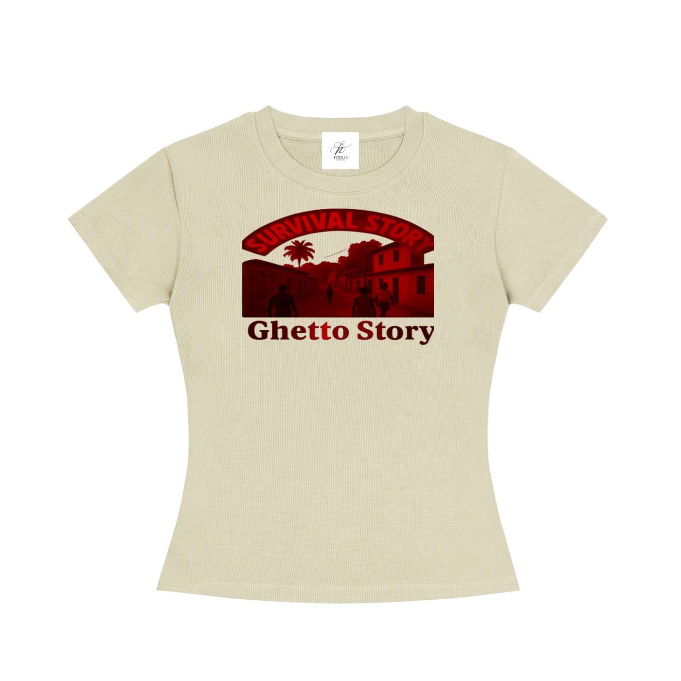FZ Women's Slim Fit Ghetto Crewneck Tee