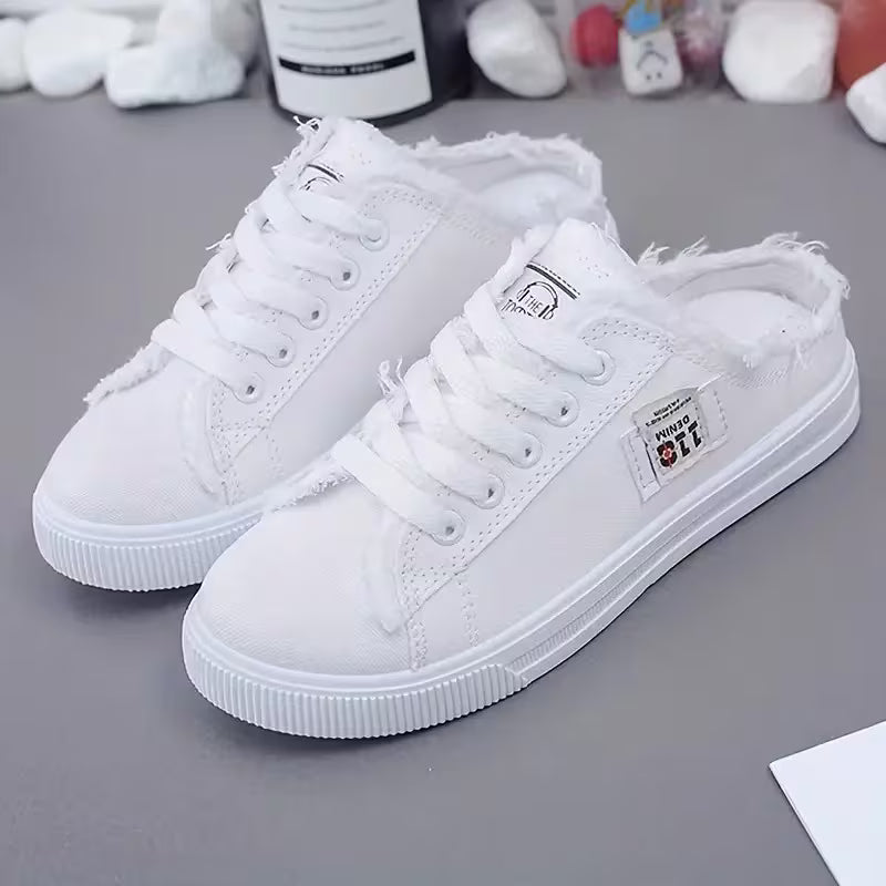 FZ Women's Canvas Low Top Lace-Up Denim Sneakers