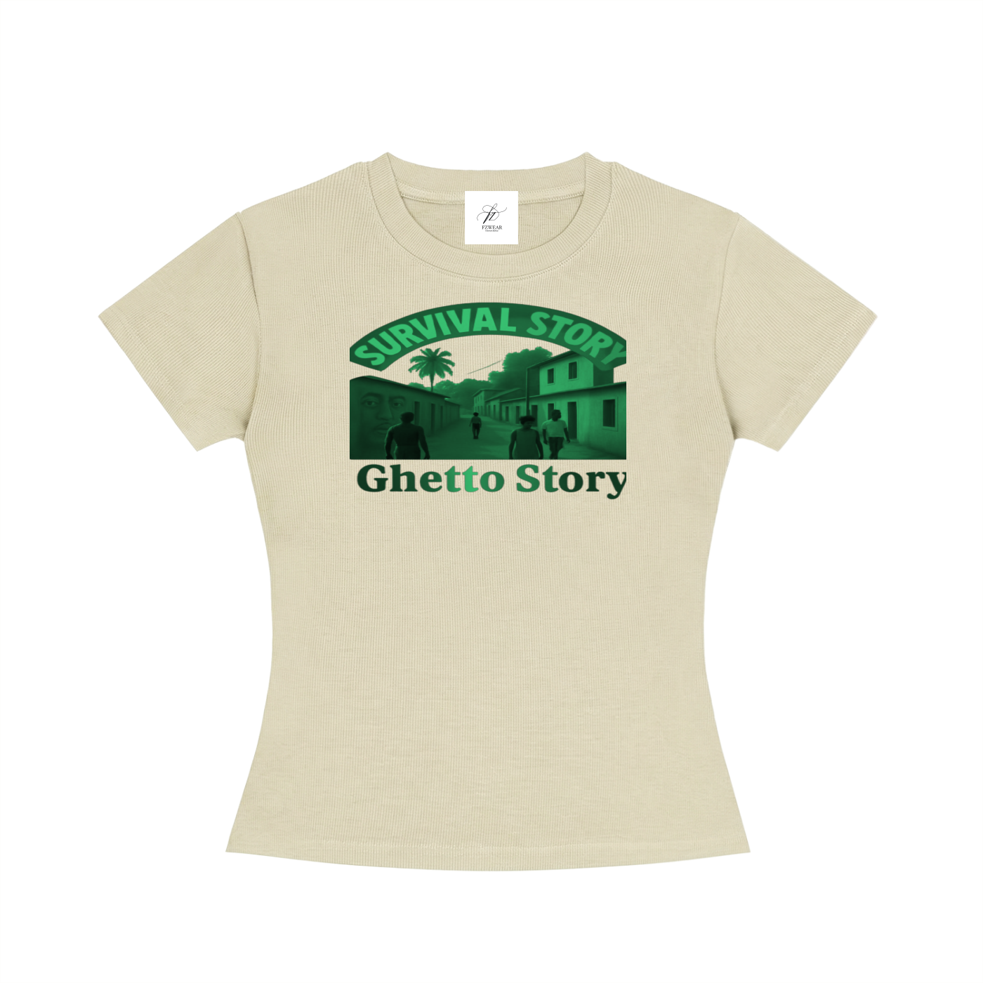 FZ Women's Slim Fit Ghetto Crewneck Tee