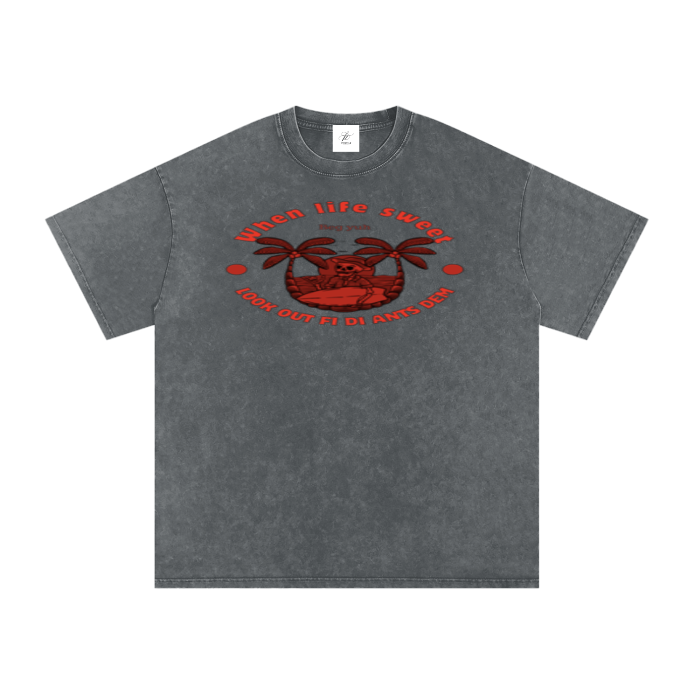FZ Unisex Snow Washed Oversized Cotton Tee