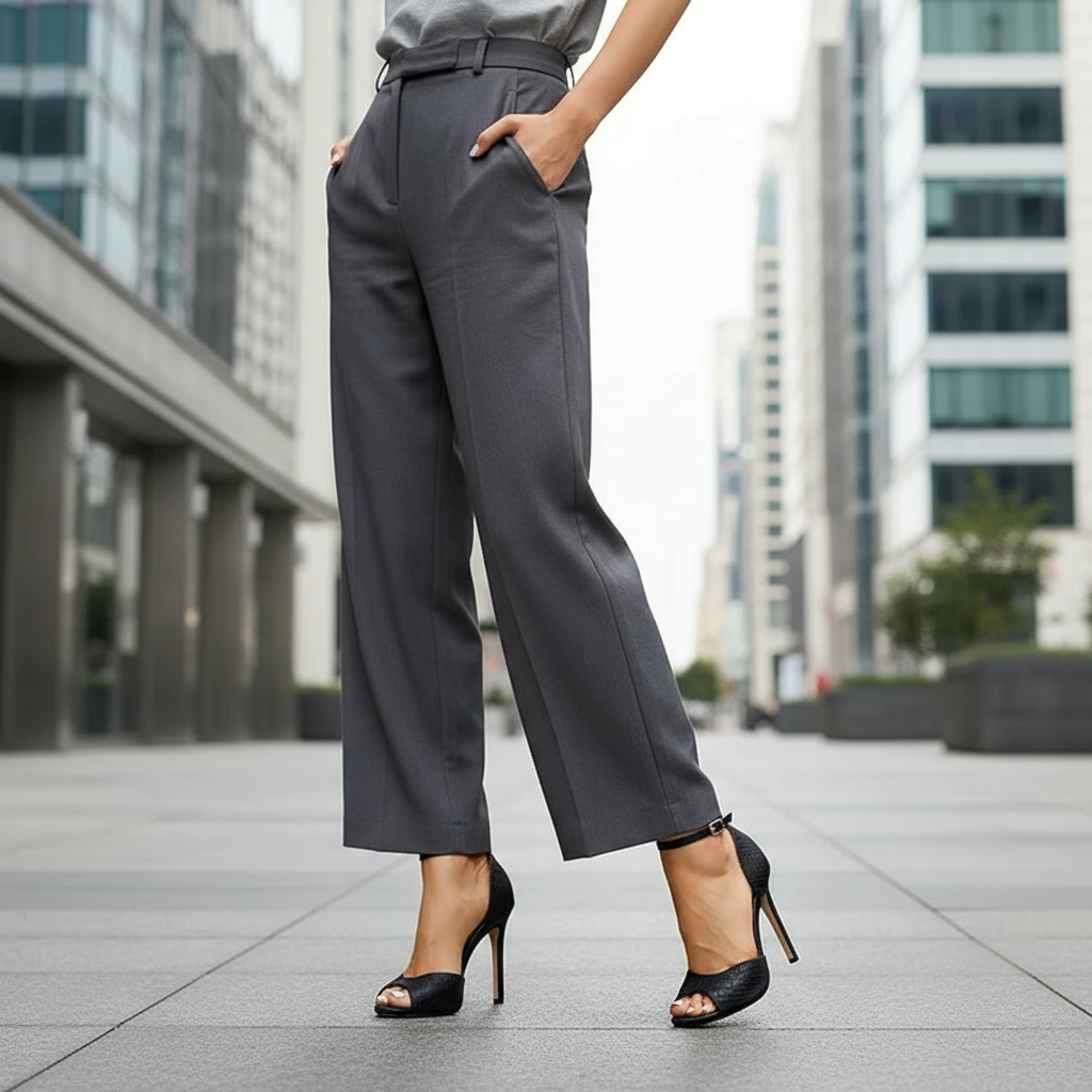 East Asian woman in croc stilettos