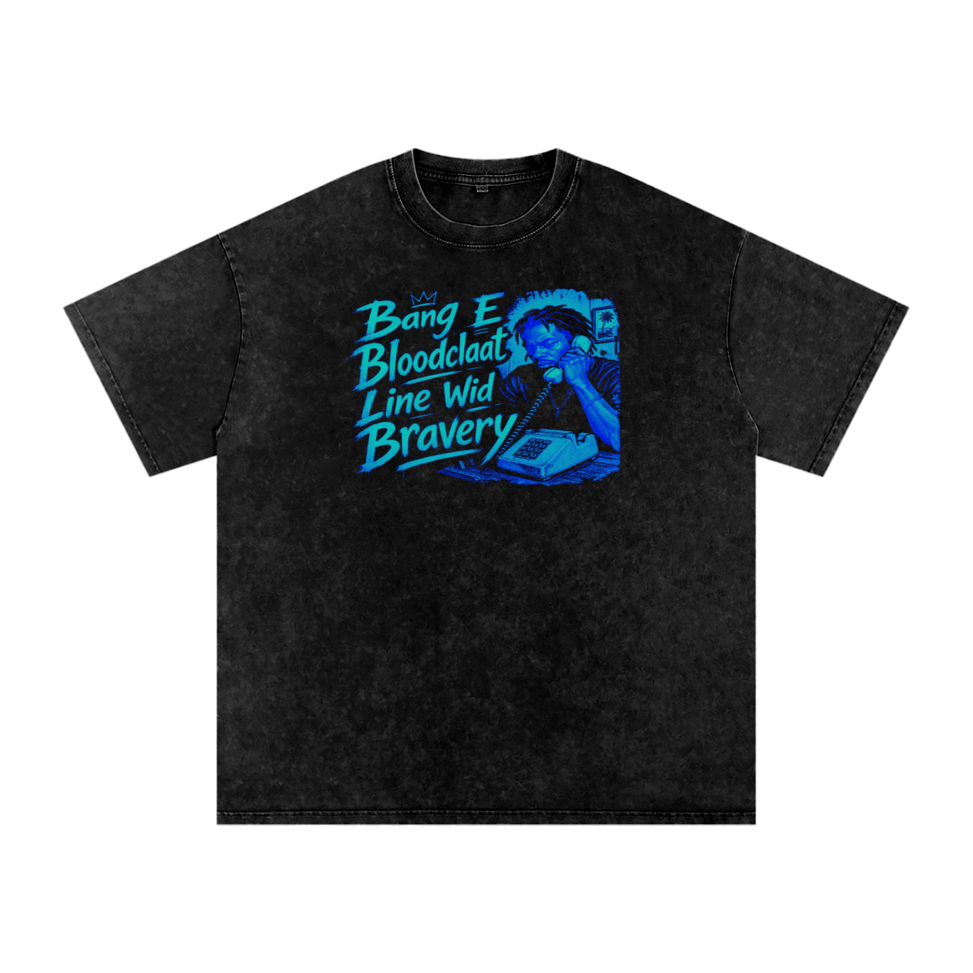 FZ Unisex Snow Washed Oversized Bang Cotton Tee