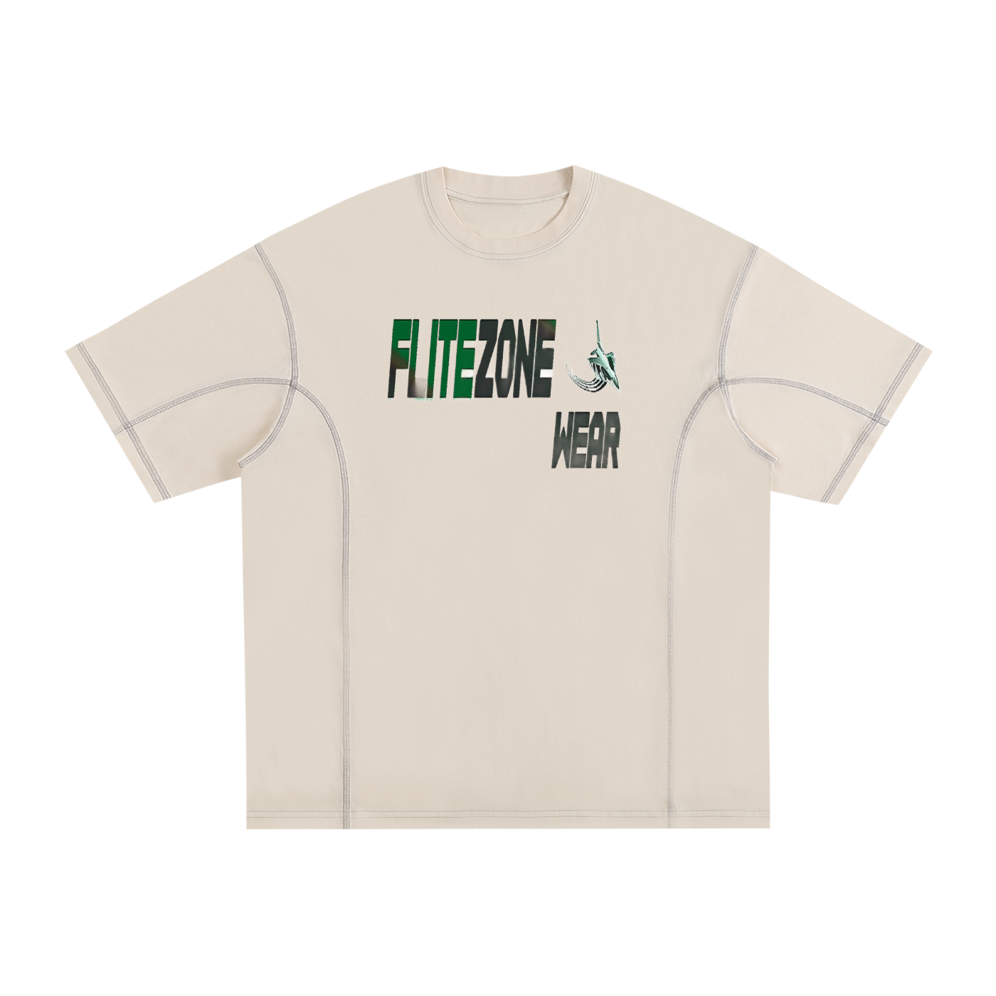 FZ Women's Streetwear Contrast-Stitched Cotton Tee