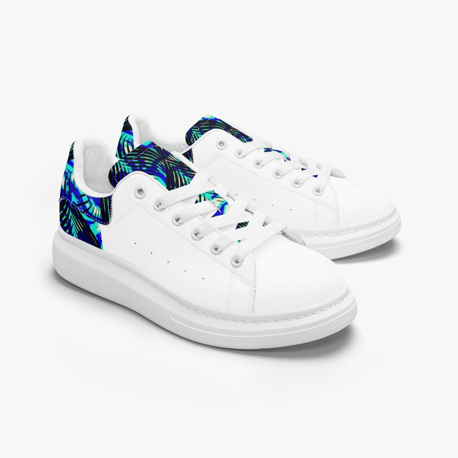 FZ Unisex African Print Leather Oversized Sneakers - FZwear