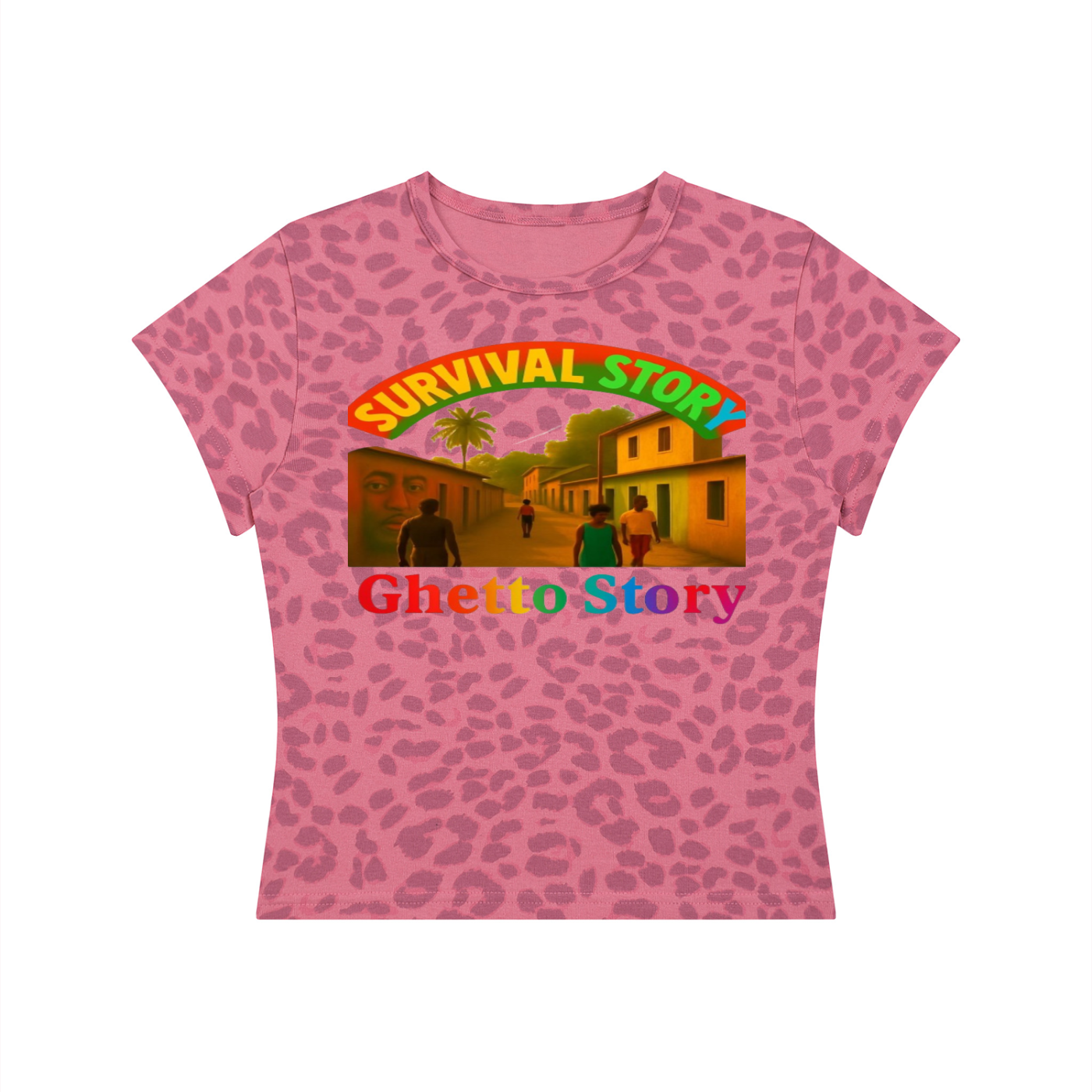 FZ Women’s Leopard Print Ghetto Crop Tee