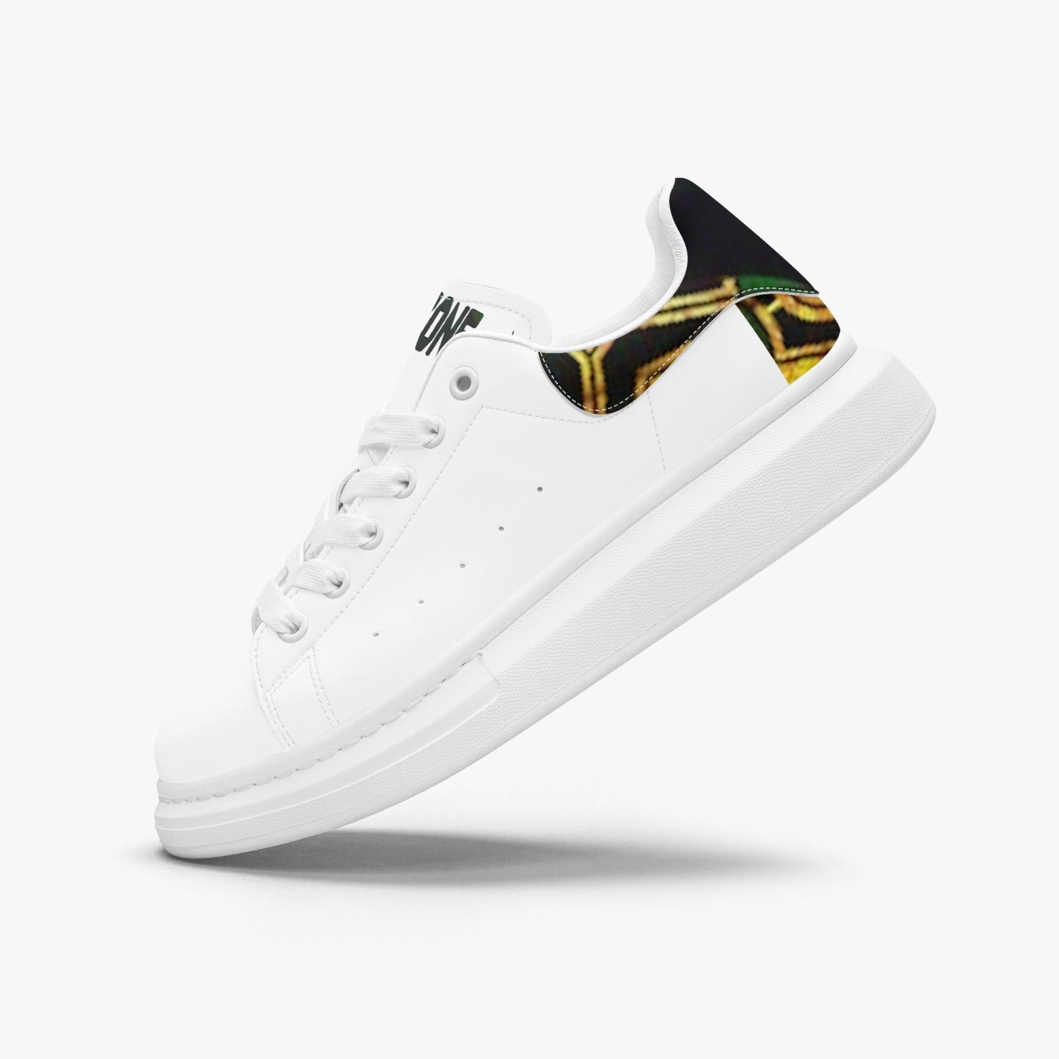 FZ Unisex Leather Oversized African Print Sneakers - FZwear