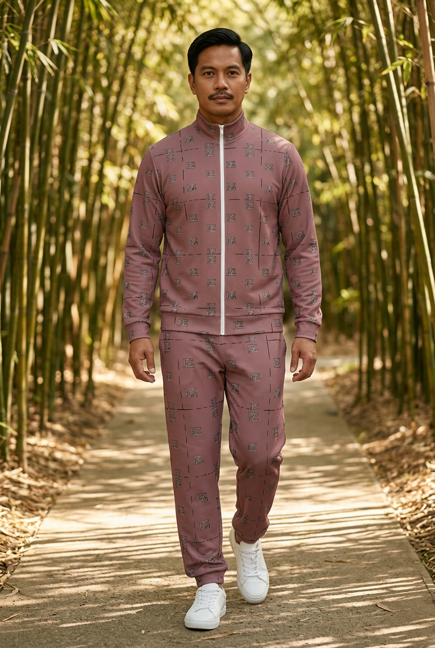 Filipino man in a bamboo garden