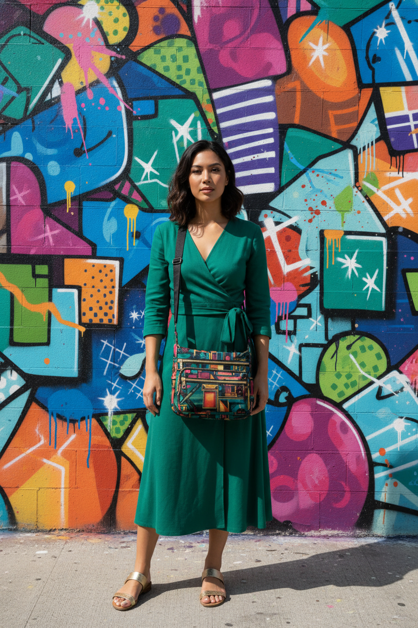 Filipino woman street art mural