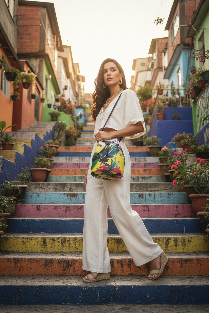 Floral bag - Latina woman Rio