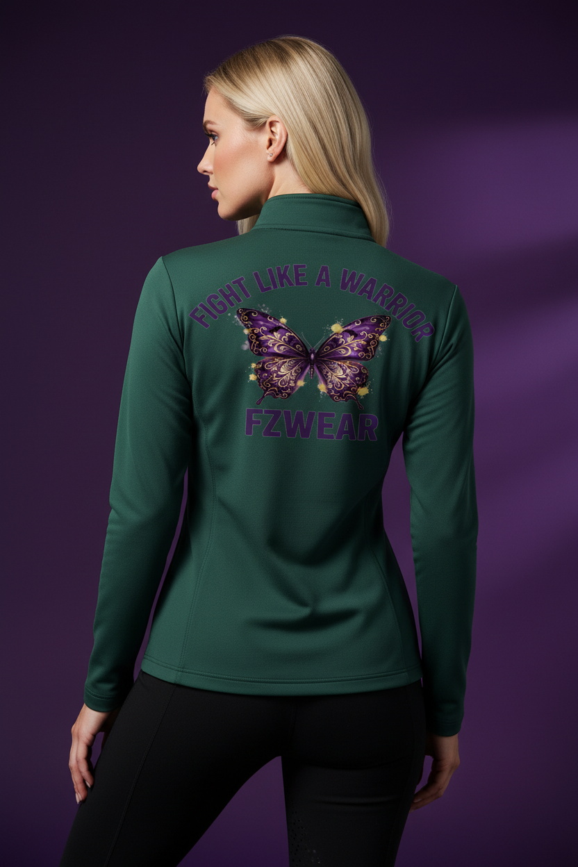 FZwear Forest Green Quarter-Zip Back