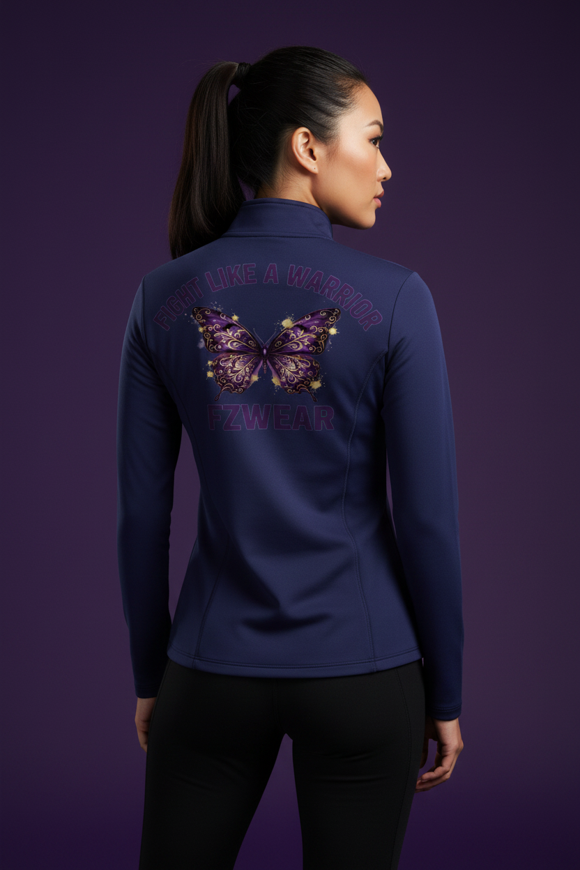 FZwear Navy Quarter-Zip Back