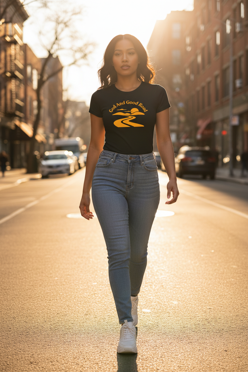 God And Good Road Black Tee 2