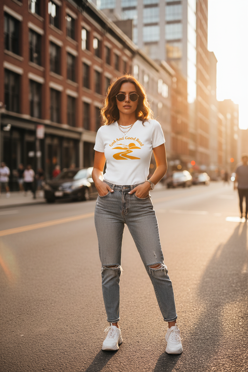 God And Good Road White Tee 2