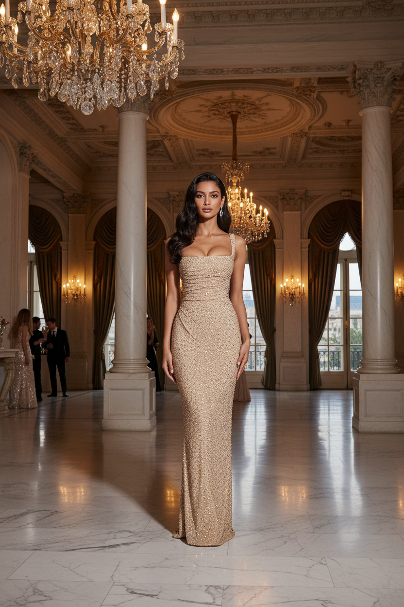 Gold Sequin Dress - Gala