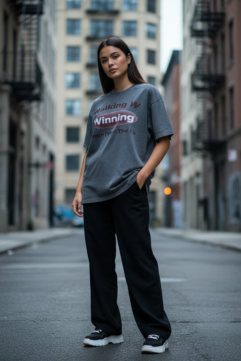 Grey Maroon Acid Wash Lifestyle