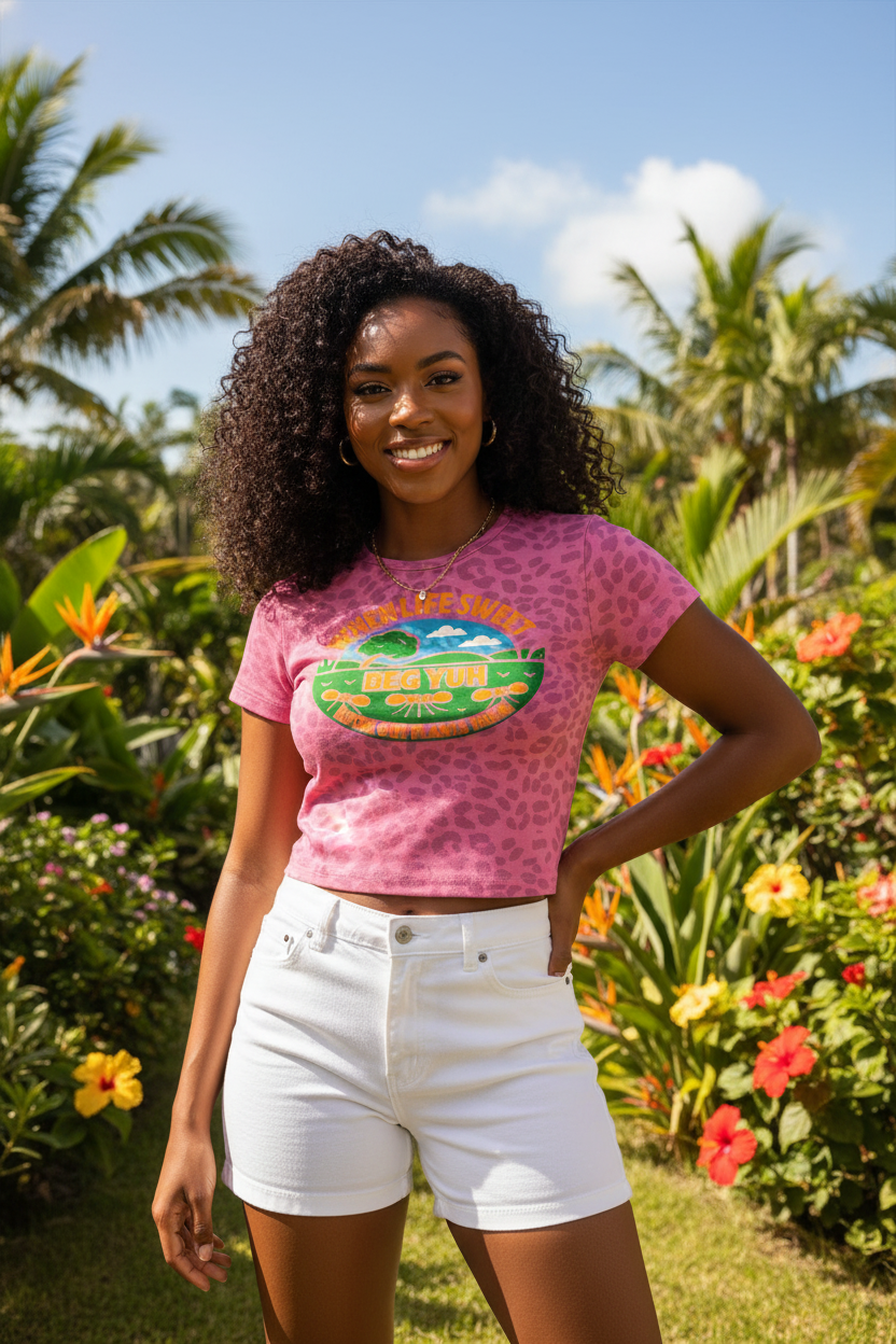 Hot Pink Leopard Tee - Tropical