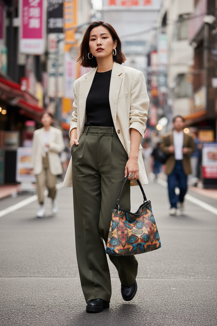 Ikat redo 2 - East Asian woman Tokyo