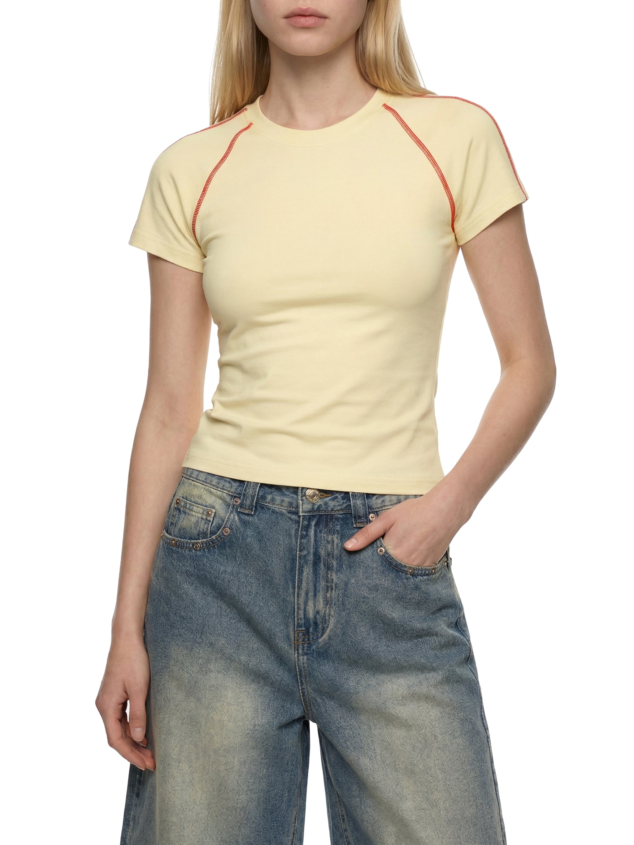 FZ Women's Contrast Stitch Raglan Tee