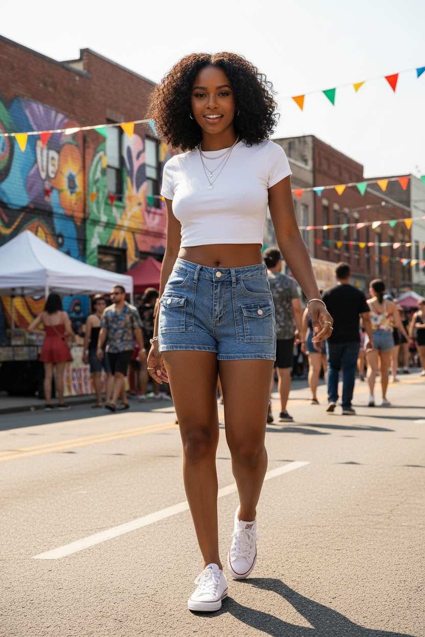 Light Blue Shorts - Festival
