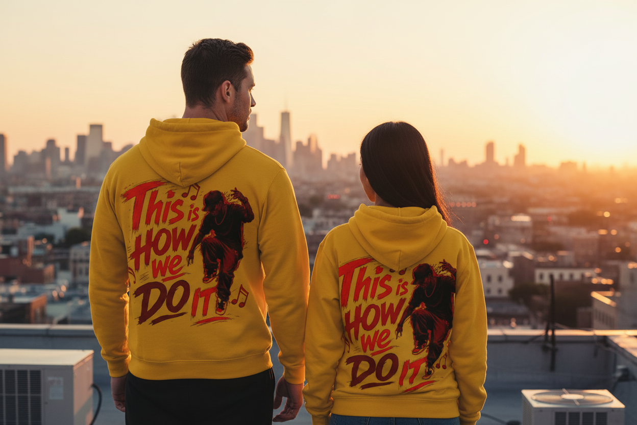 Male and female back - This is How We Do It hoodie