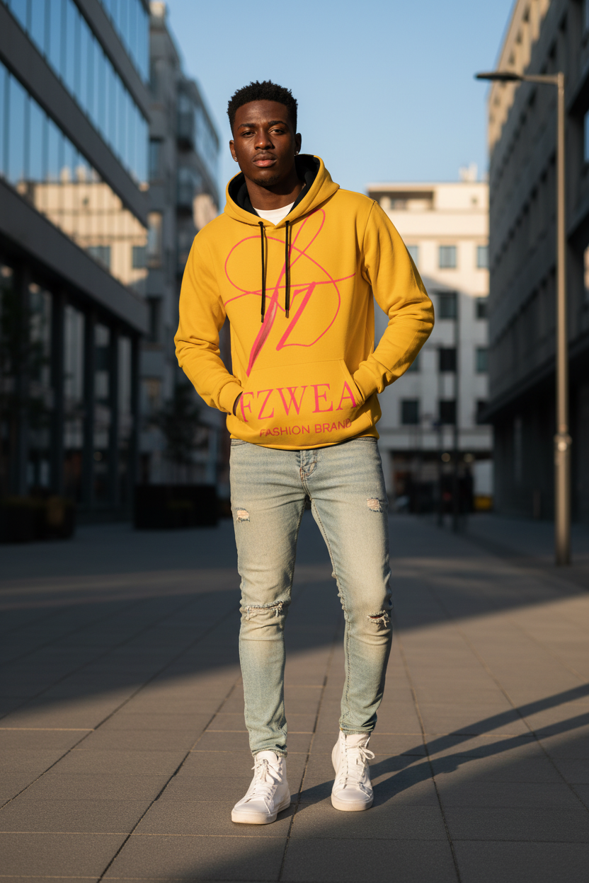 Male front - FZWear hoodie