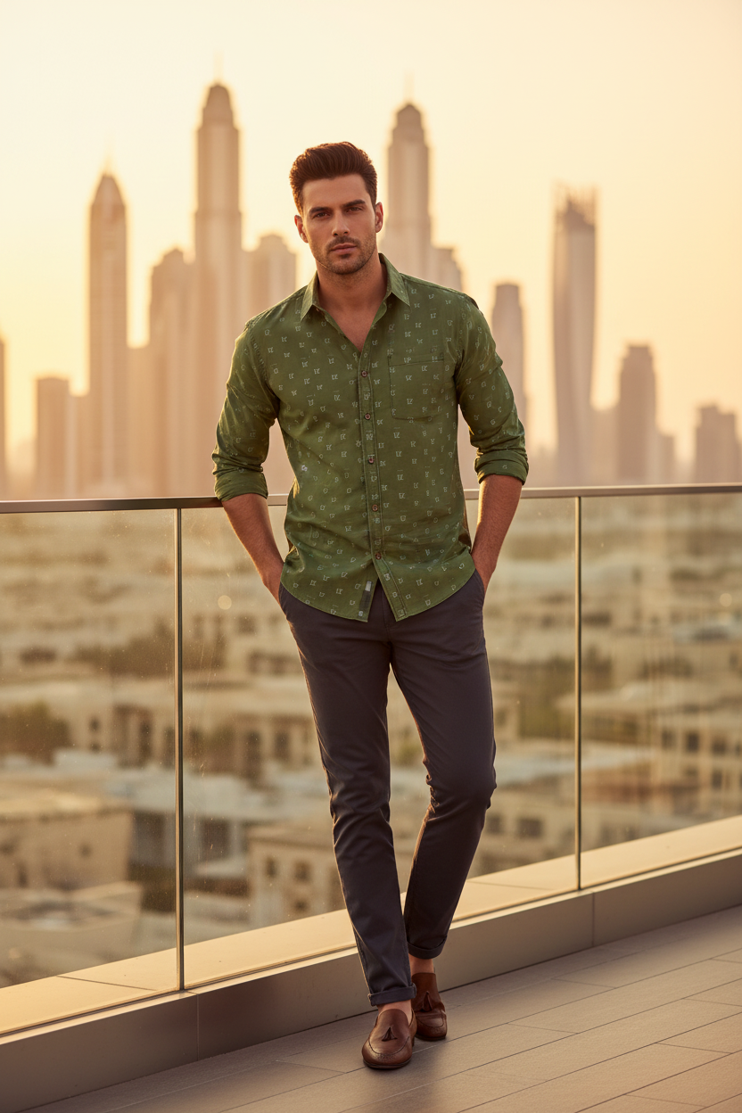 Middle Eastern model - Dubai Rooftop
