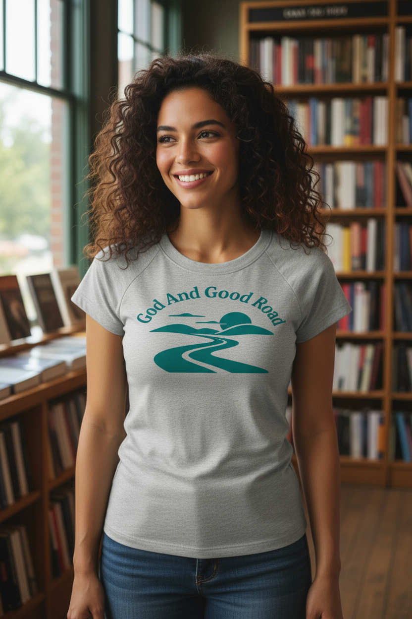 Model in bookstore