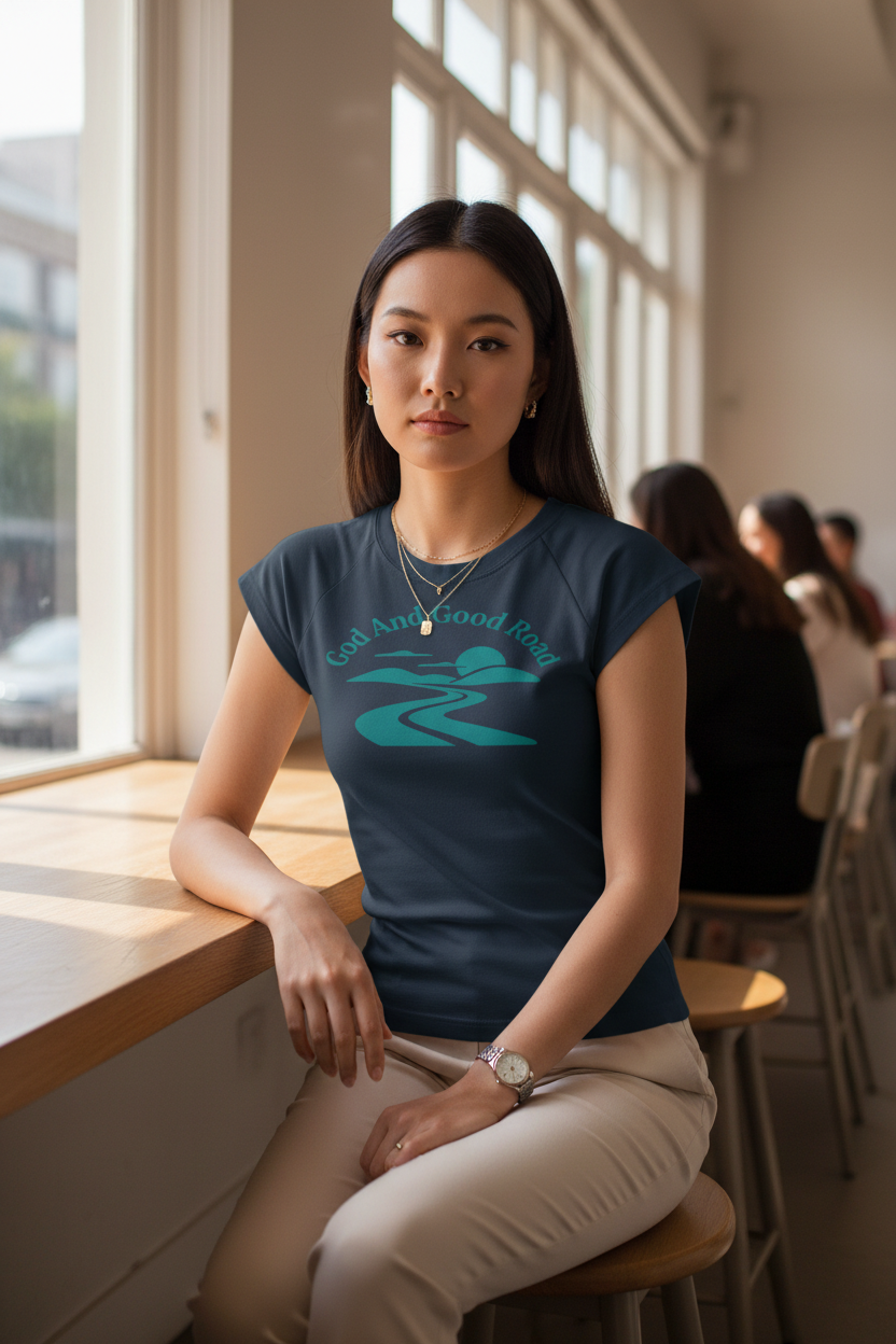 Model in cafe