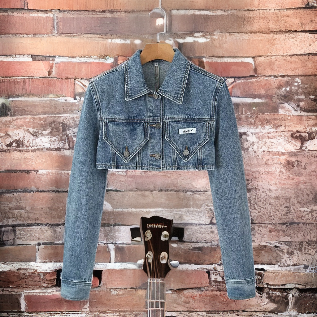 FZ Women's Short Denim Retro Slim Jacket Top - FZwear