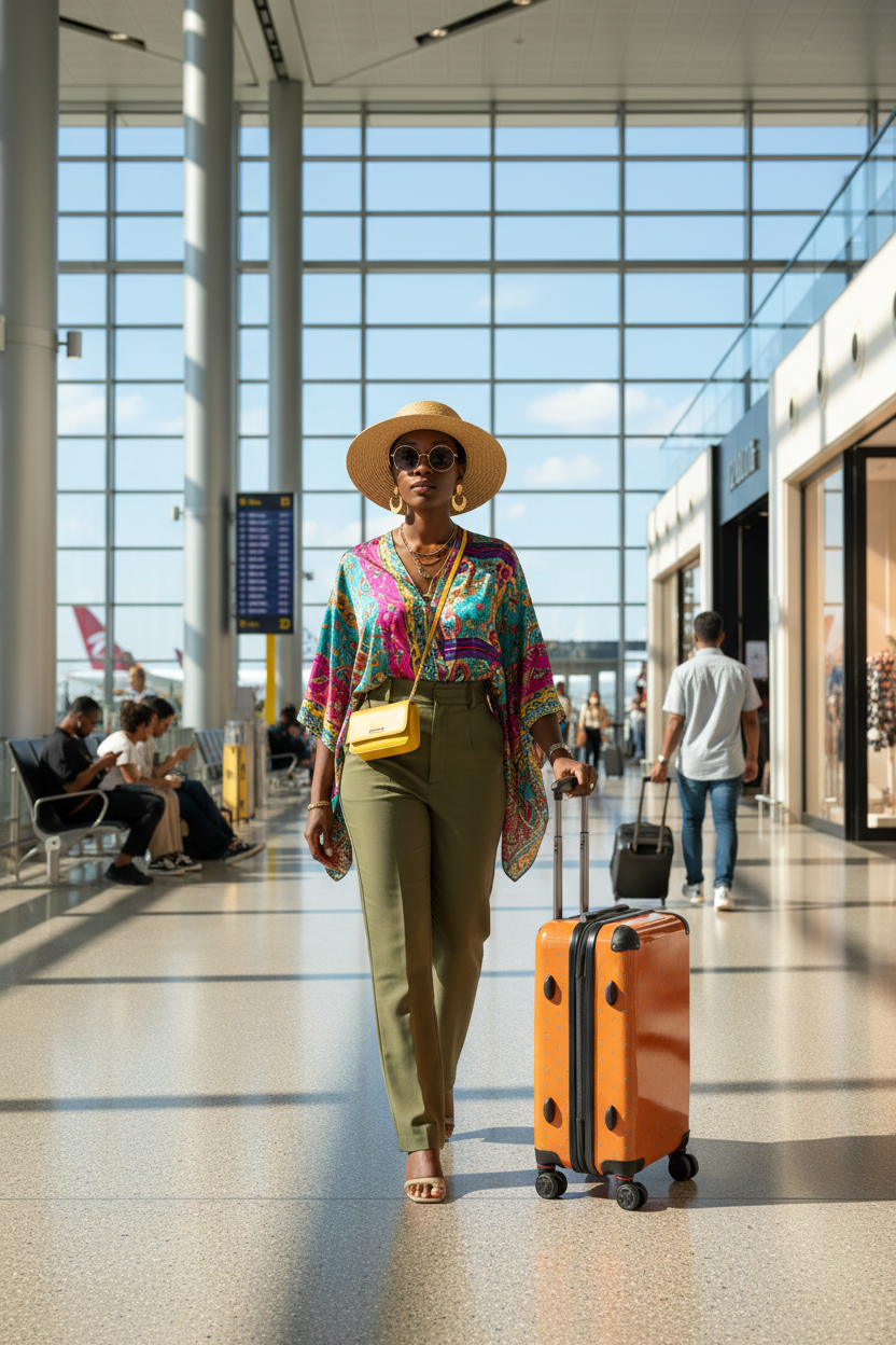 Orange Suitcase - Airport