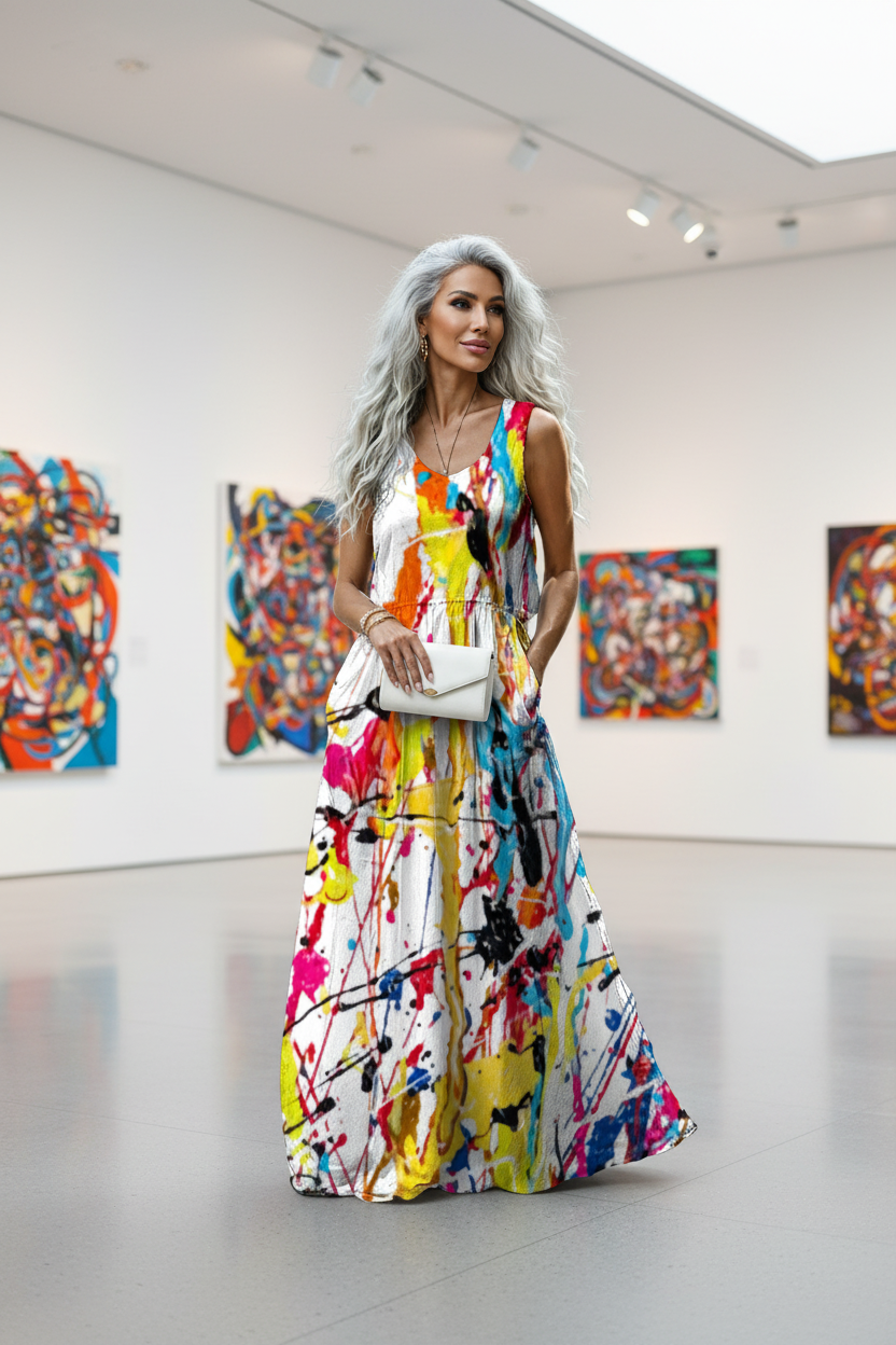 Paint Splatter Dress - Art Gallery