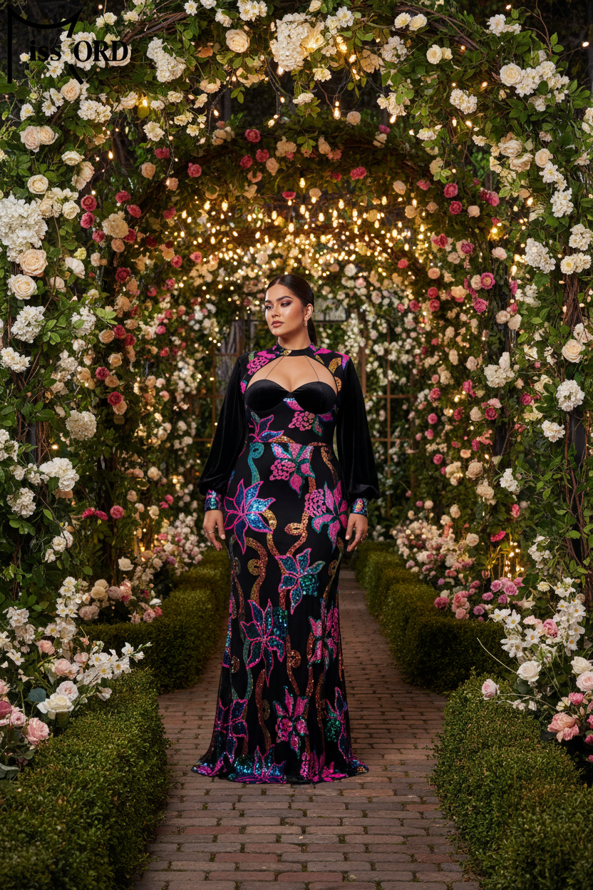 Plus Size Dress - South Asian Woman Garden