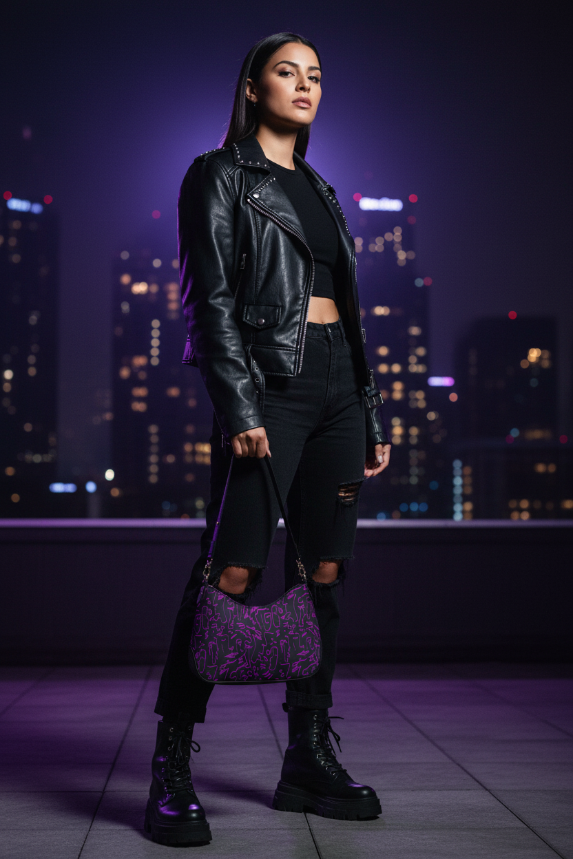 Purple Neon Bag - Rooftop