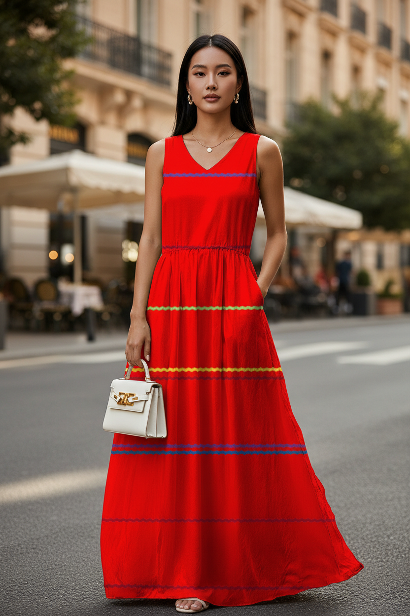 Red Stripe Dress - Urban Street