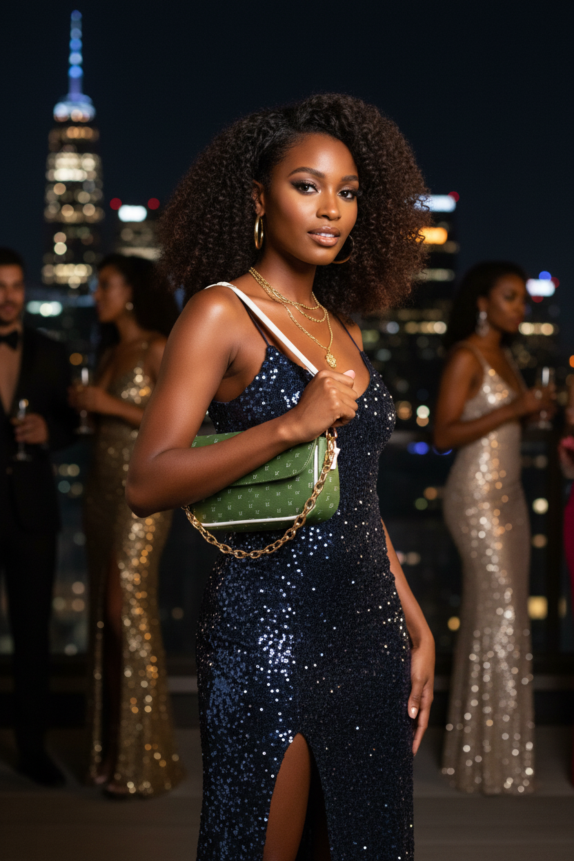 Rooftop - Green Underarm Bag