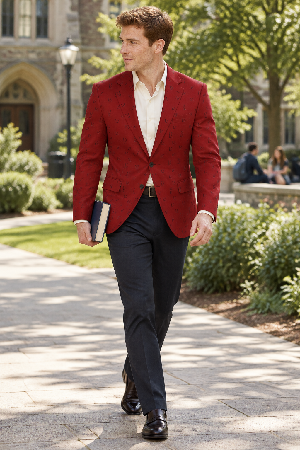 University courtyard look
