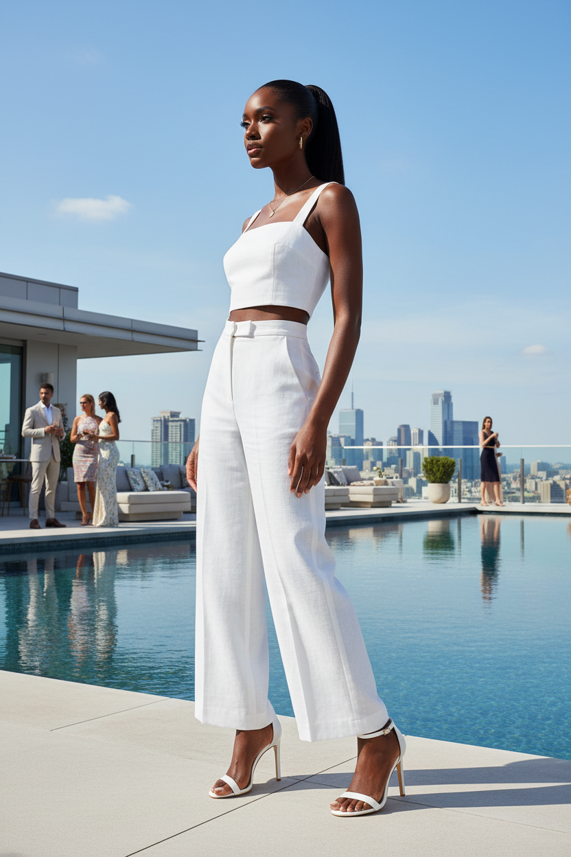 White Sandals - Rooftop Pool