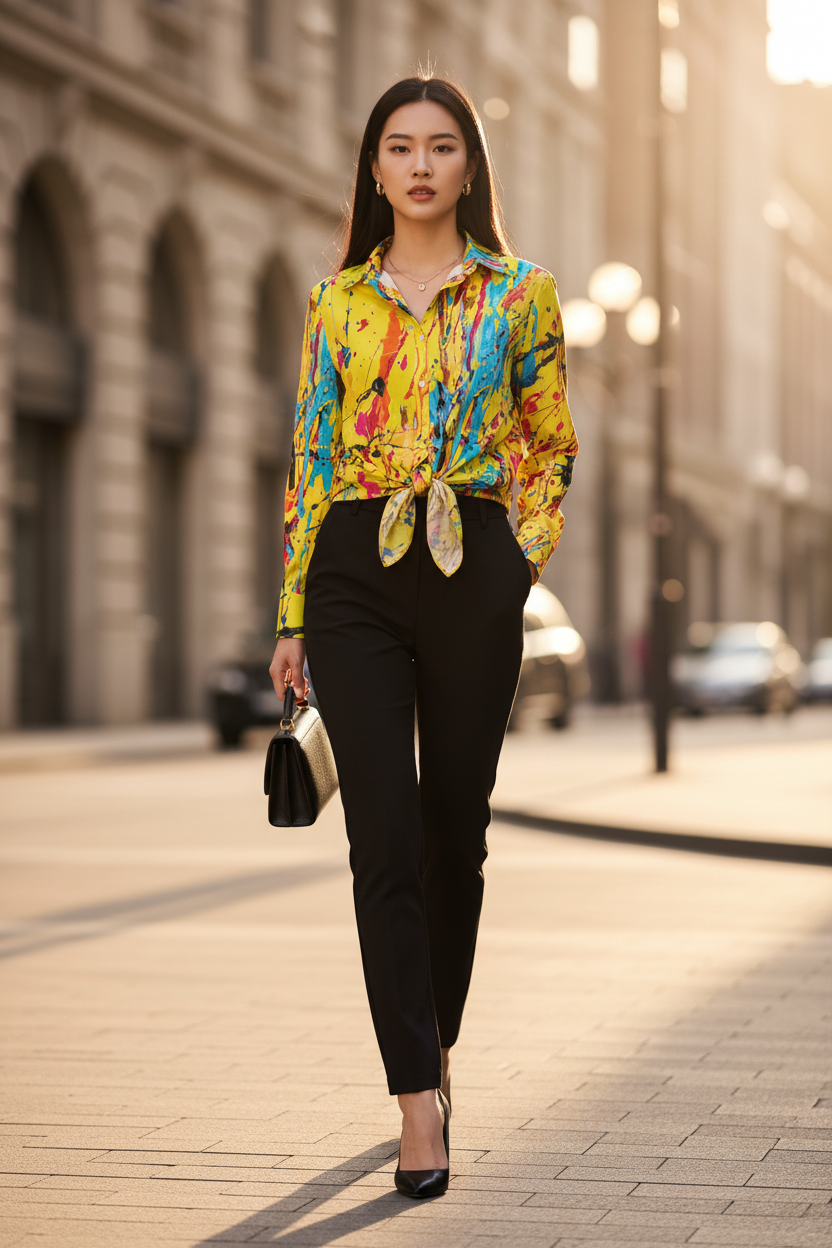 Yellow Paint Shirt - Urban Street