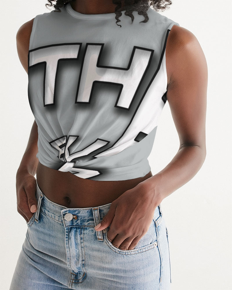 grey zone women's twist-front tank