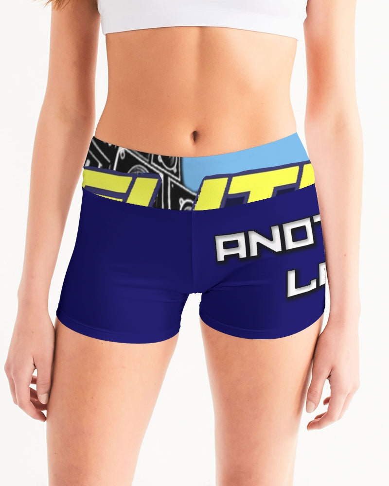 blue sea women's mid-rise yoga shorts