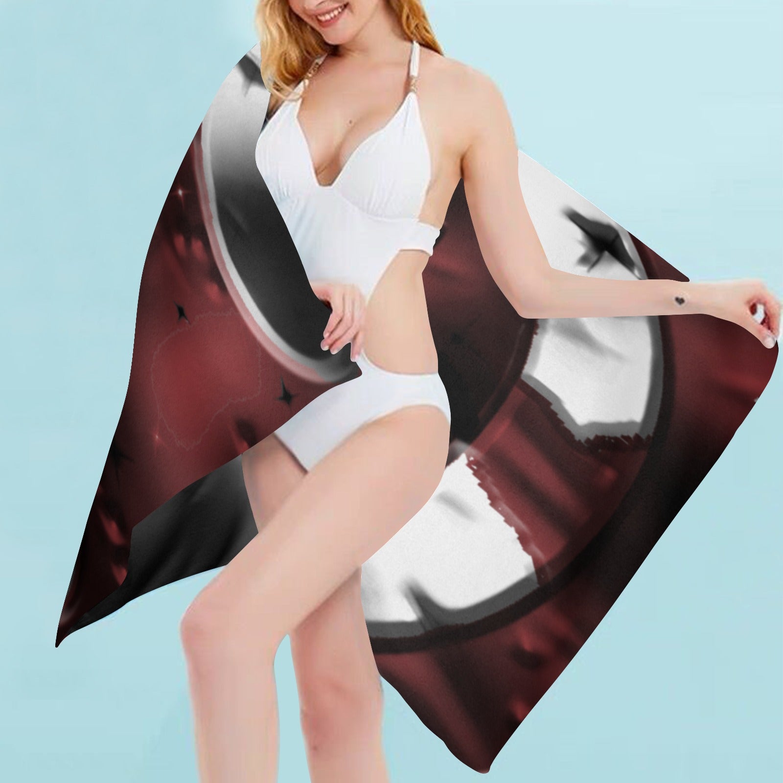 fz beach towel abstract 2 beach towel 31"x71"(two sides with different printing)