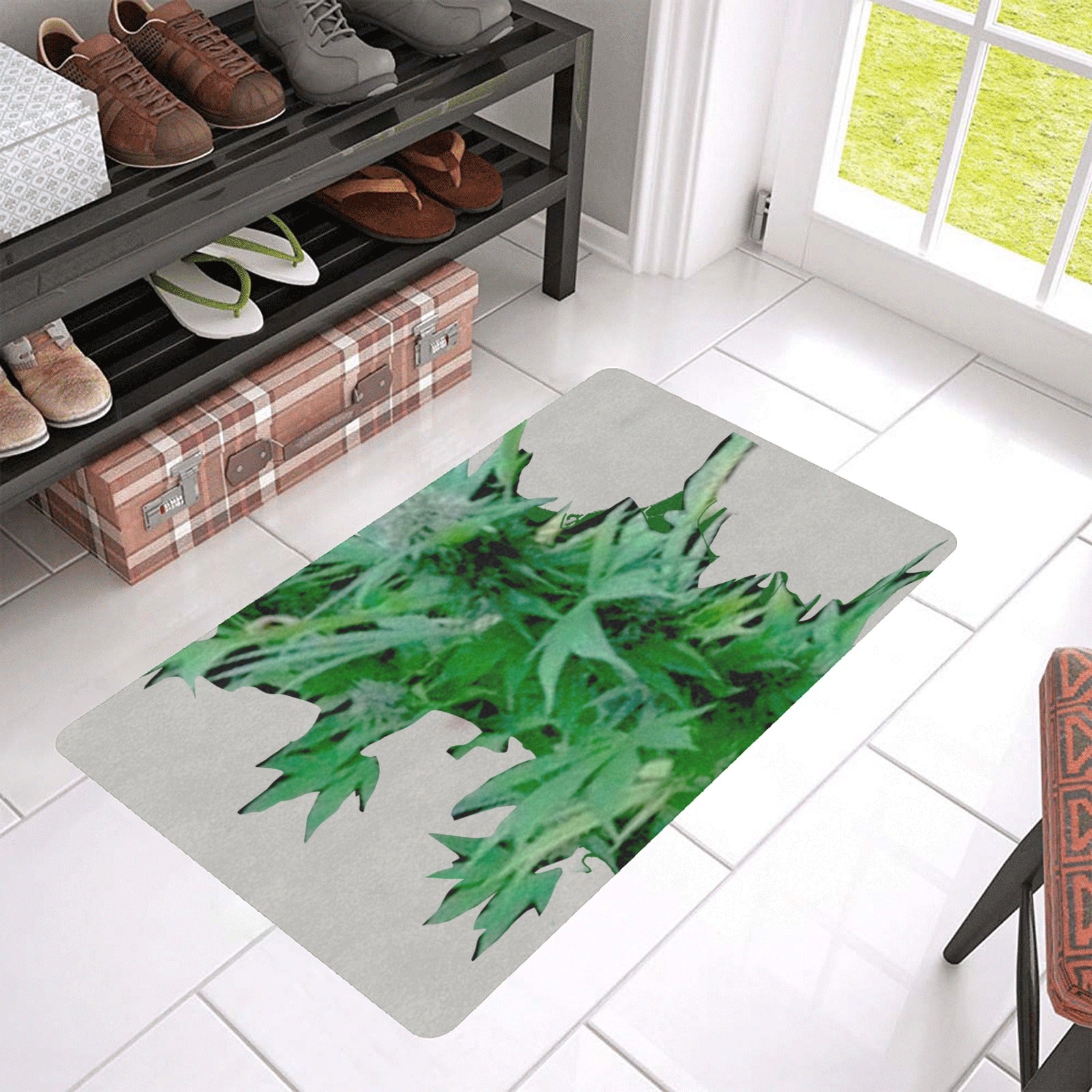 fz door mat one size / fz door mat - grey doormat 30"x18"(rubber)(made in usa)