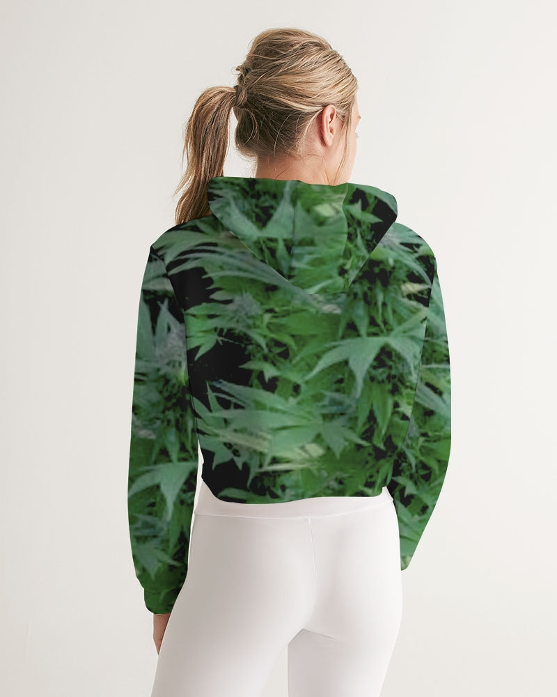 the bud - darker shade women's cropped hoodie