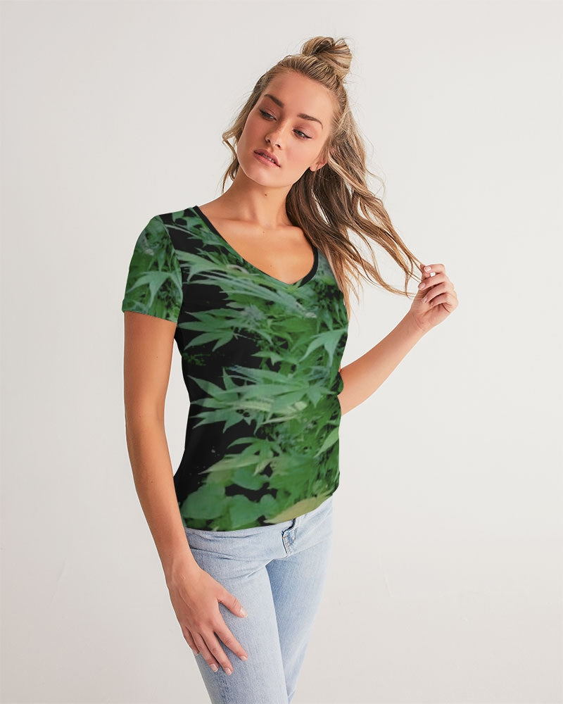 the bud - darker shade women's v-neck tee