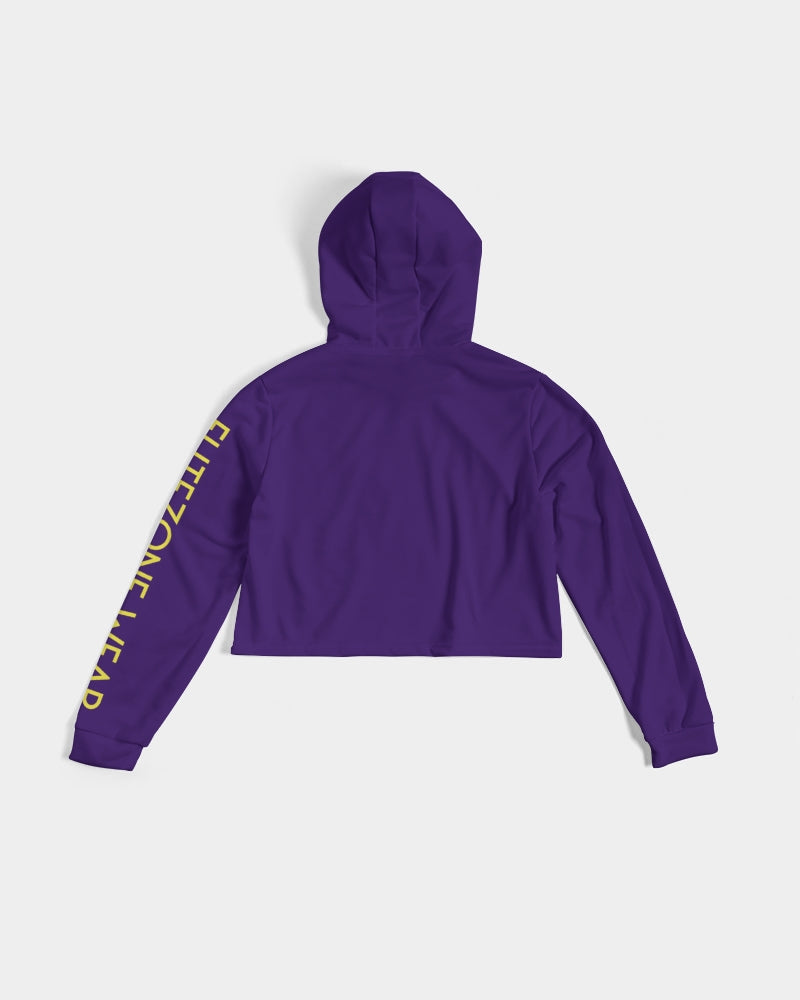 purple flite women's cropped hoodie